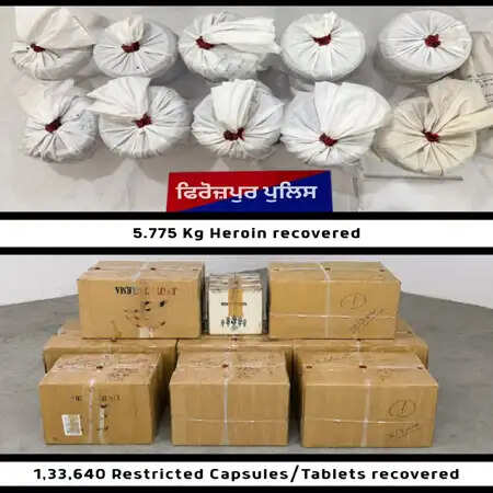 फिरोजपुर पुलिस ने नशा तस्करों के खिलाफ की बड़ी कार्रवाई