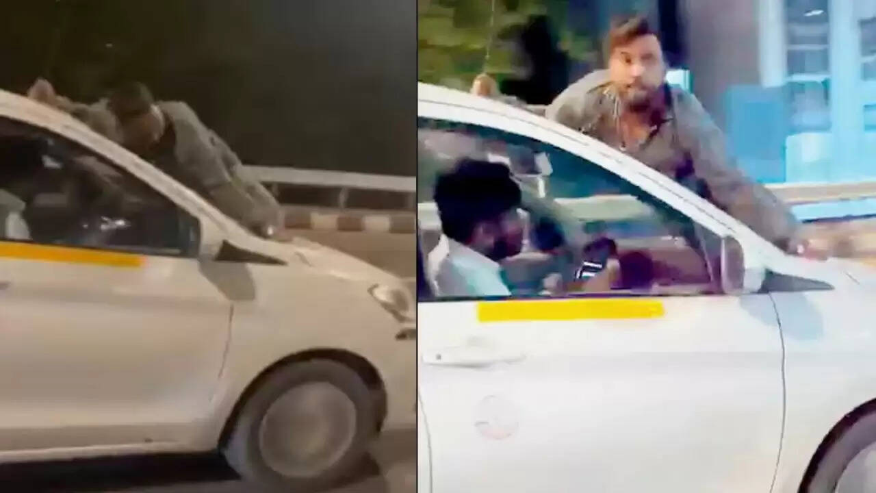 मुंबई एयरपोर्ट पर कैब विवाद: कार के बोनट पर लटका रहा व्यक्ति