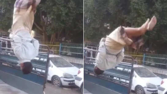 सोशल मीडिया पर वायरल हुआ अनोखा स्टंट, देखिए कैसे एक शख्स ने किया कमाल