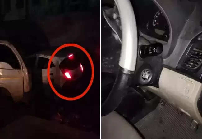 लखनऊ में कबाड़ में खड़ी कार ने बिना ड्राइवर के स्टार्ट होकर सबको चौंकाया