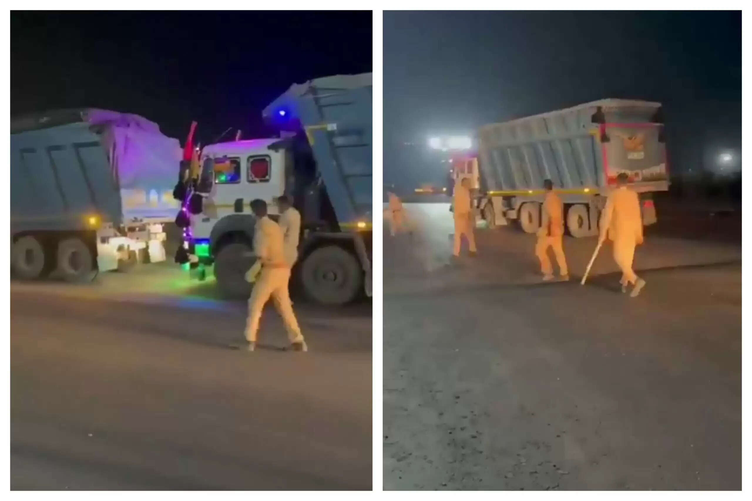 सोनभद्र में खनन माफियाओं के खिलाफ पुलिस की कार्रवाई का वीडियो वायरल