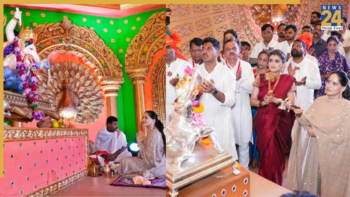 गणेश उत्सव की धूम: पुणे में जया किशोरी ने किया प्राण प्रतिष्ठा
