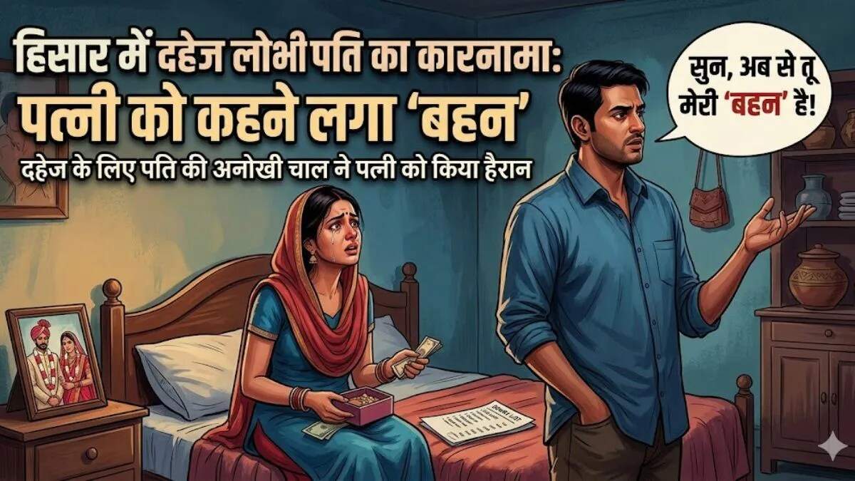 हिसार में दहेज प्रताड़ना का अनोखा मामला: पति ने पत्नी को 'बहन' कहकर बुलाया