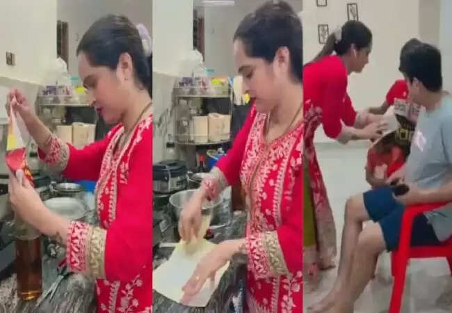 महिला ने तेल की हर बूंद का किया उपयोग, सोशल मीडिया पर वायरल हुआ वीडियो
