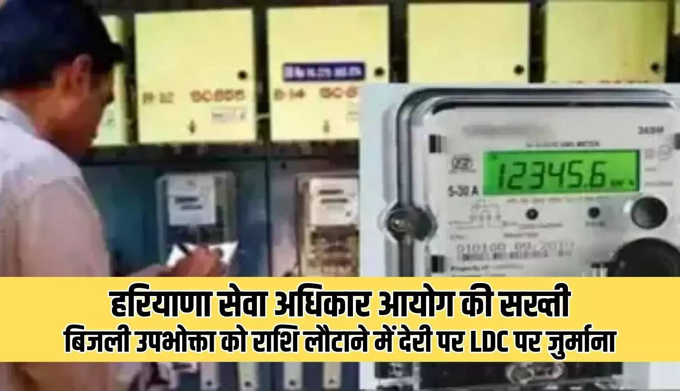 हरियाणा सेवा अधिकार आयोग ने बिजली उपभोक्ता के मामले में कड़ी कार्रवाई की