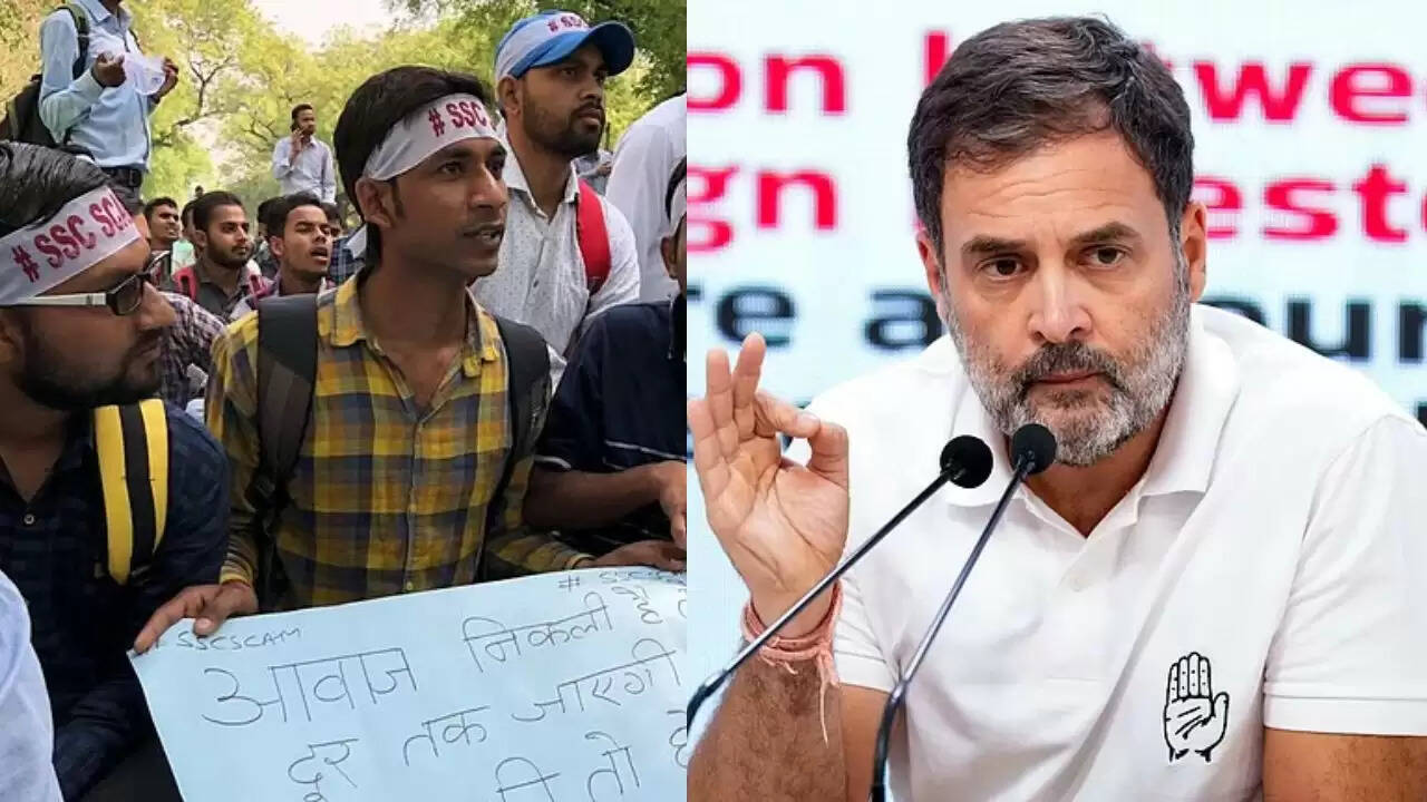 राहुल गांधी का SSC उम्मीदवारों पर लाठीचार्ज को लेकर मोदी सरकार पर हमला