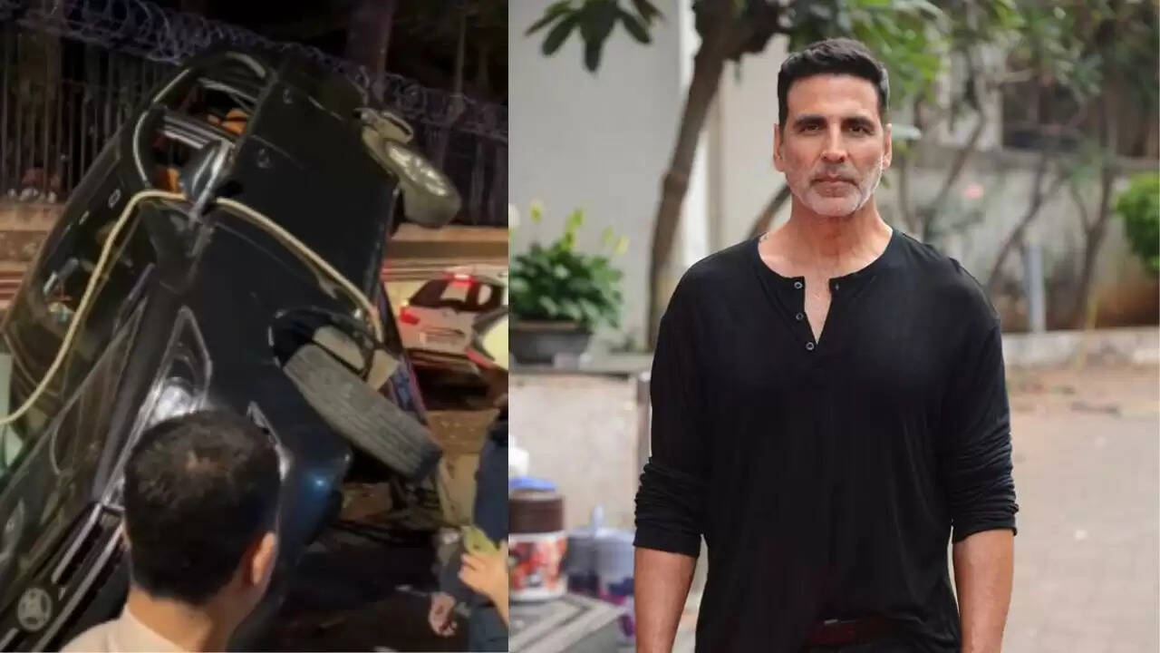 अक्षय कुमार के काफिले की एस्कॉर्ट कार का हुआ हादसा, अभिनेता सुरक्षित
