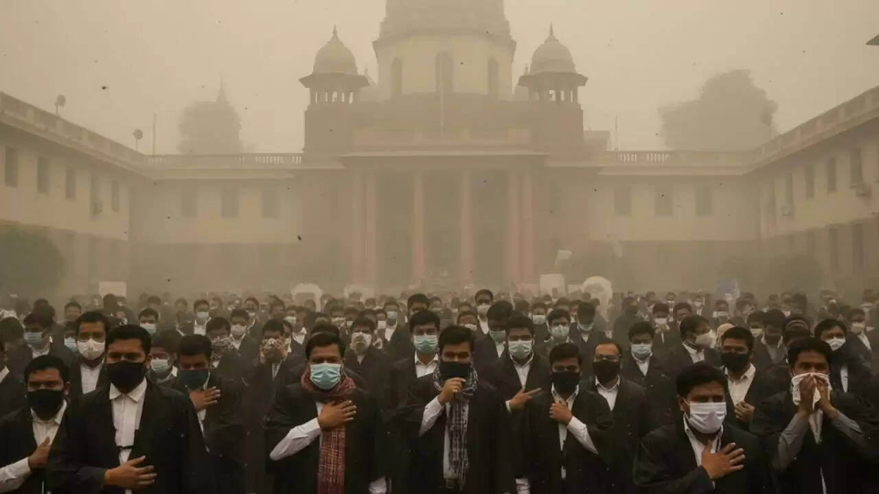 दिल्ली में प्रदूषण के बीच वर्चुअल सुनवाई की मांग