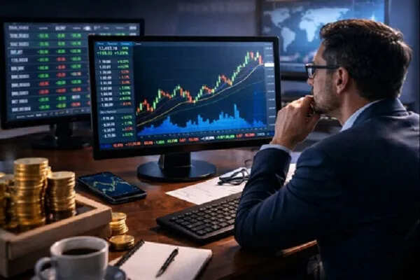 भारतीय शेयर बाजार में लगातार गिरावट, सेंसेक्स में 200 अंक की कमी