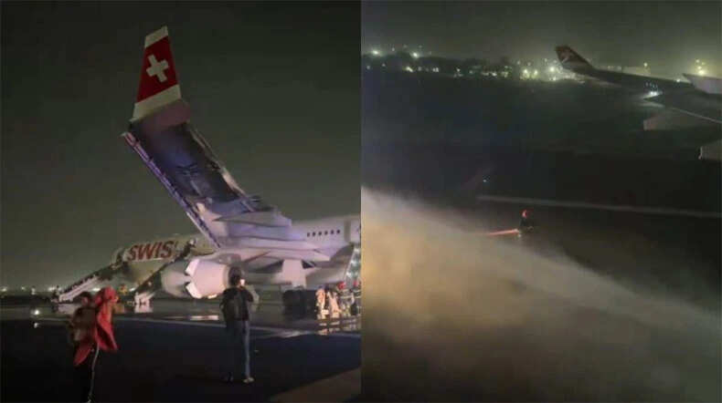 दिल्ली एयरपोर्ट पर विमान में आग, छह यात्री घायल