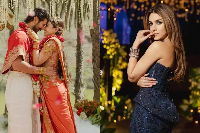 कृति सेनन ने विजय और रश्मिका की शादी की तस्वीरें देखकर जताया प्यार