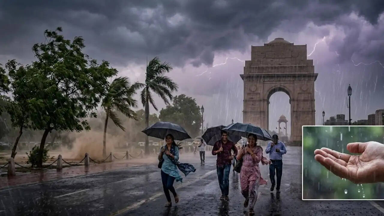 दिल्ली-एनसीआर में मौसम का मिजाज बदला: तेज बारिश और आंधी से मिली राहत