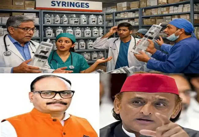 नोएडा जिला अस्पताल में 60,000 पशु सिरिंज का विवाद: स्वास्थ्य मंत्री पर उठे सवाल