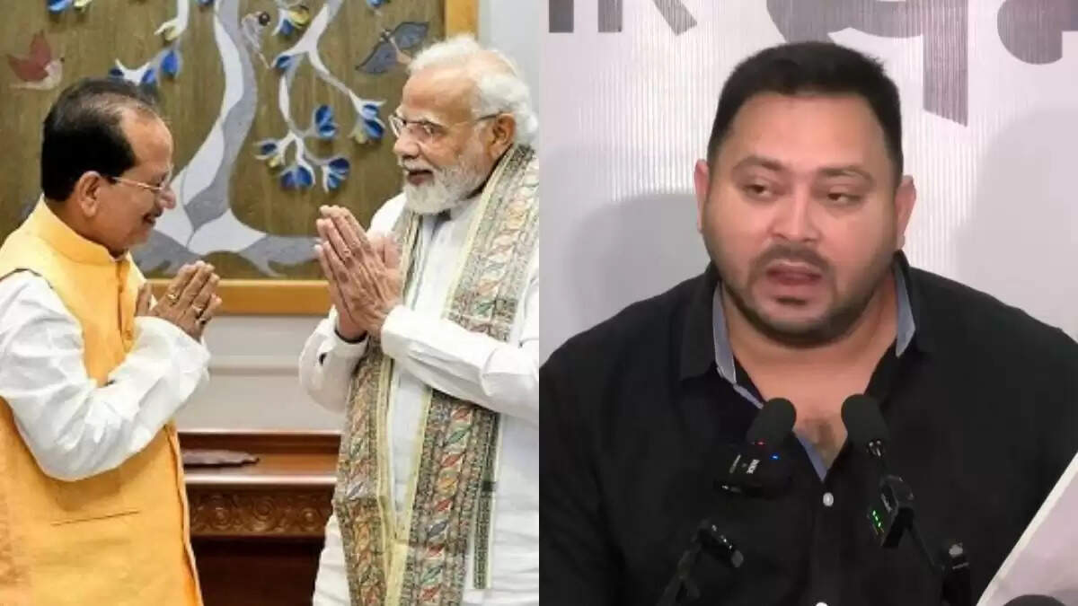 तेजस्वी यादव ने उपमुख्यमंत्री विजय कुमार सिन्हा पर लगाया दो EPIC नंबर का आरोप