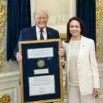 वेनेजुएला की नेता मचाडो ने ट्रम्प से की मुलाकात, नोबेल पुरस्कार भेंट किया