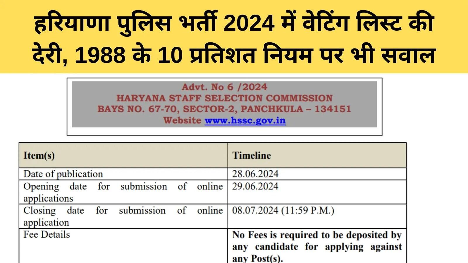 हरियाणा पुलिस भर्ती में वेटिंग लिस्ट की अनदेखी पर उठे सवाल