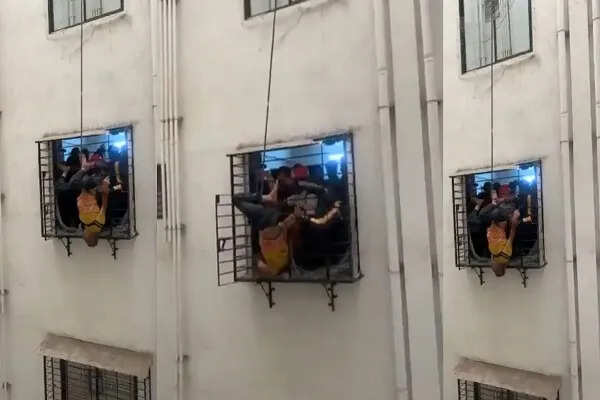 सूरत में 10वीं मंजिल से गिरने वाले व्यक्ति की जान बची, चमत्कारिक घटना