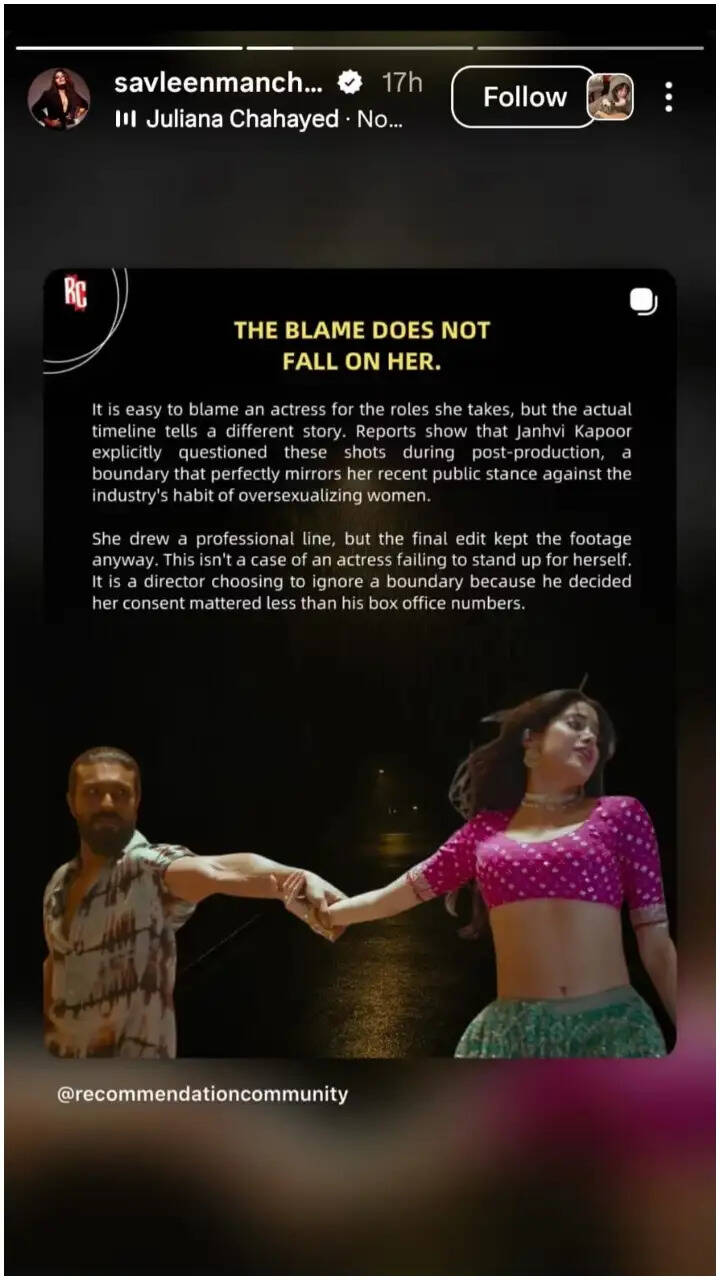जान्हवी कपूर के समर्थन में मेकअप आर्टिस्ट ने उठाई आवाज, 'पेद्दी' फिल्म पर विवाद