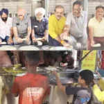 नवरात्रि के दौरान भंडारे का आयोजन, श्रद्धालुओं ने लिया प्रसाद