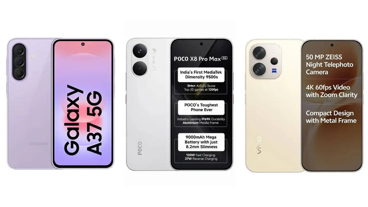 Samsung Galaxy A37, Poco X8 Pro Max और Vivo V70 की तुलना: कौन सा स्मार्टफोन है बेहतर?