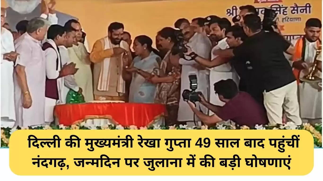 दिल्ली की मुख्यमंत्री रेखा गुप्ता का नंदगढ़ दौरा: विकास की नई घोषणाएं