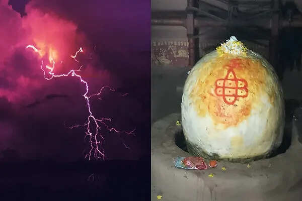 बिजली महादेव मंदिर में बिजली गिरने से शिवलिंग हुआ खंडित