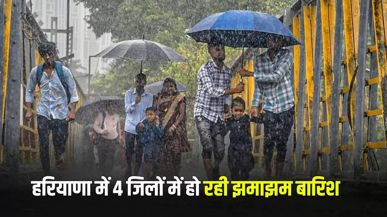 हरियाणा में मौसम परिवर्तन: 4 जिलों में बारिश और तूफान की चेतावनी