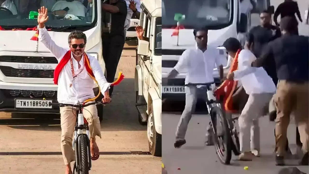 थलपति विजय की साइकिल रैली में फूलों की माला ने मचाया हड़कंप, जानें क्या हुआ?