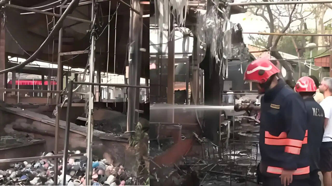 दक्षिण दिल्ली के नेचर बाजार में भीषण आग, 50 दुकानें नष्ट