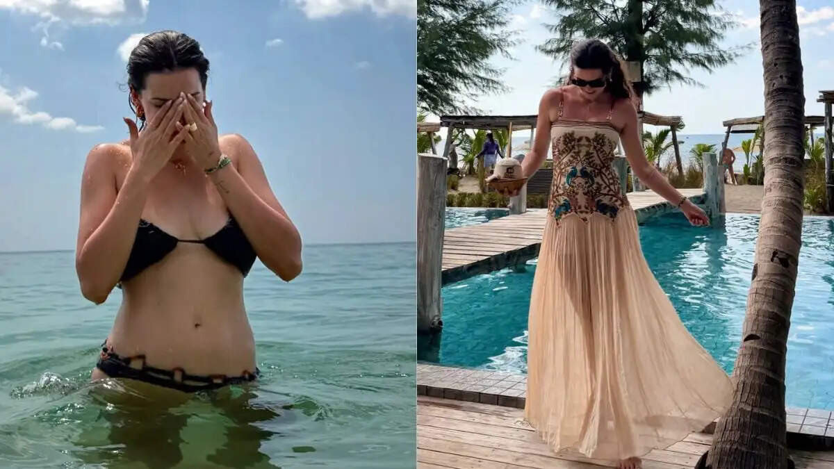 नताशा स्टेनकोविक का बिकिनी लुक: थाईलैंड में पूल साइड की शानदार तस्वीरें