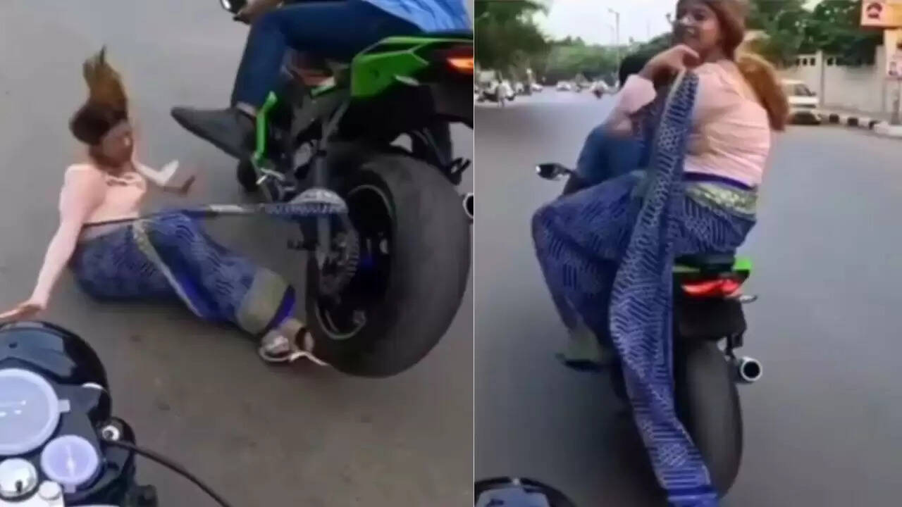 बाइक दुर्घटना का वायरल वीडियो: लड़की की लापरवाही ने किया सबको हैरान