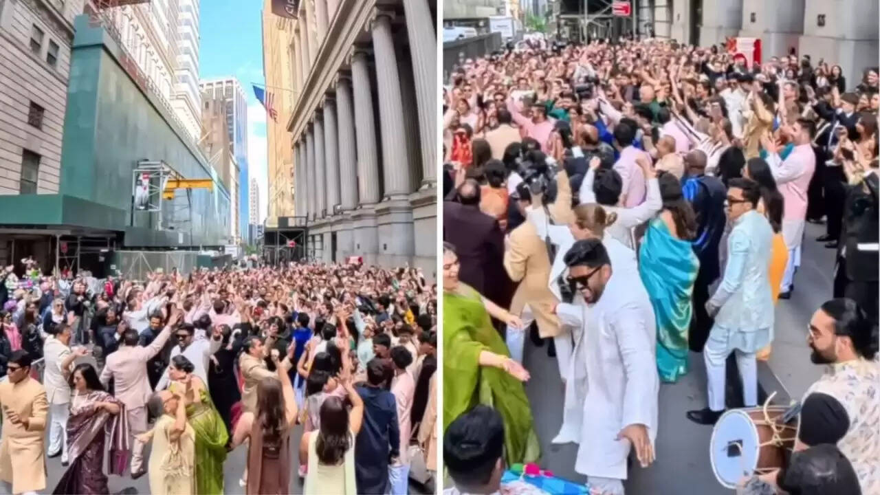 न्यूयॉर्क में भारतीय बारात का धमाल: वॉल स्ट्रीट पर अनोखा नजारा
