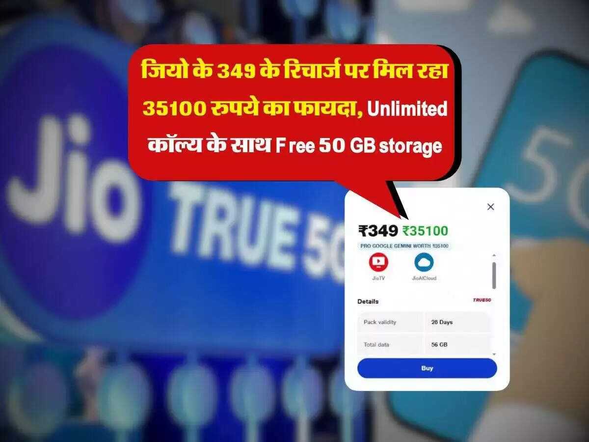 Reliance Jio के नए रिचार्ज प्लान्स: 35,100 रुपये के लाभ के साथ AI टूल्स