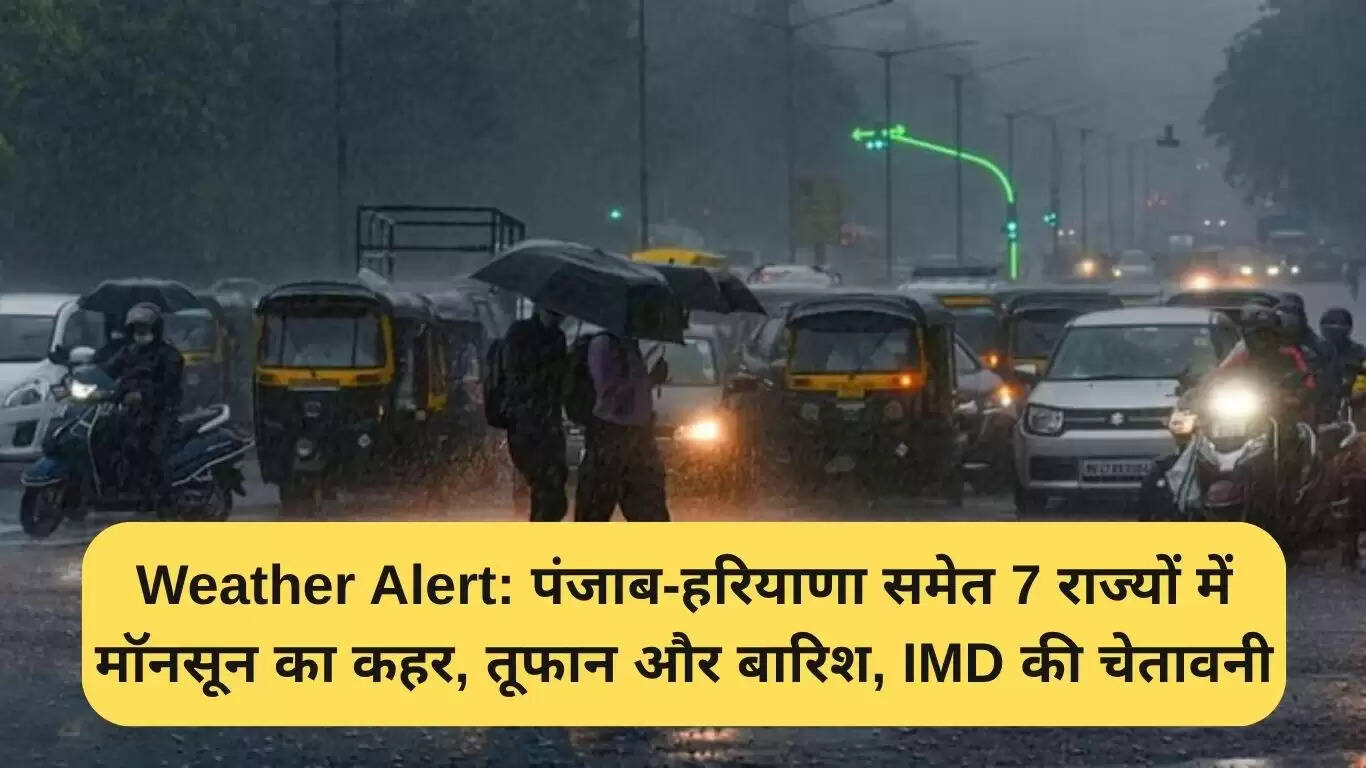 मौसम चेतावनी: पंजाब और हरियाणा सहित 7 राज्यों में बारिश और तूफान का खतरा