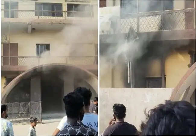 लखनऊ में इरम स्कूल में आग लगने से मची अफरा-तफरी