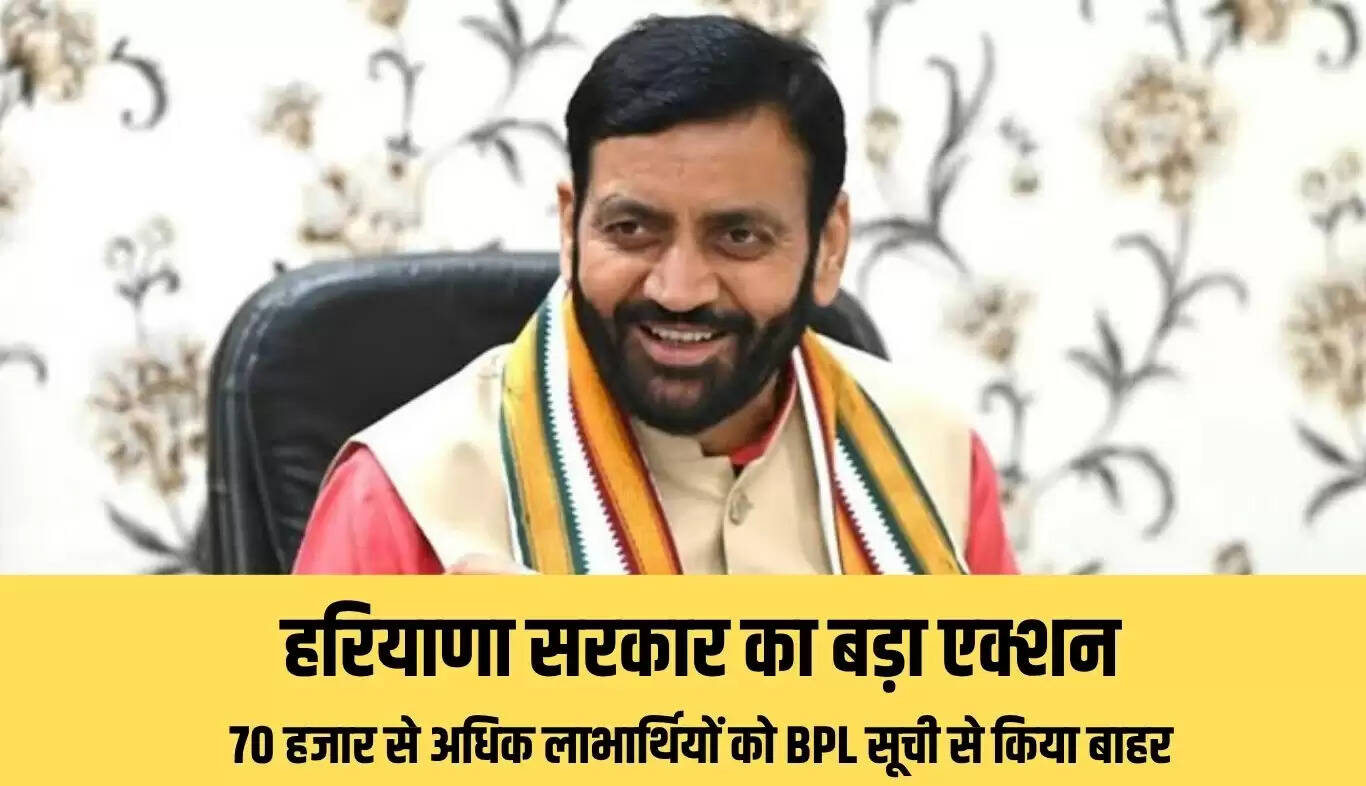 हरियाणा सरकार का बीपीएल कार्ड धारकों पर बड़ा कदम