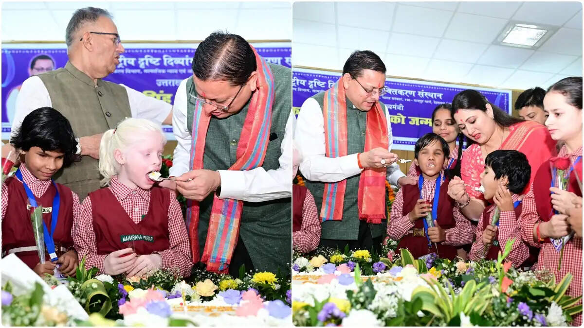 मुख्यमंत्री धामी ने दिव्यांग बच्चों के साथ मनाया जन्मदिन