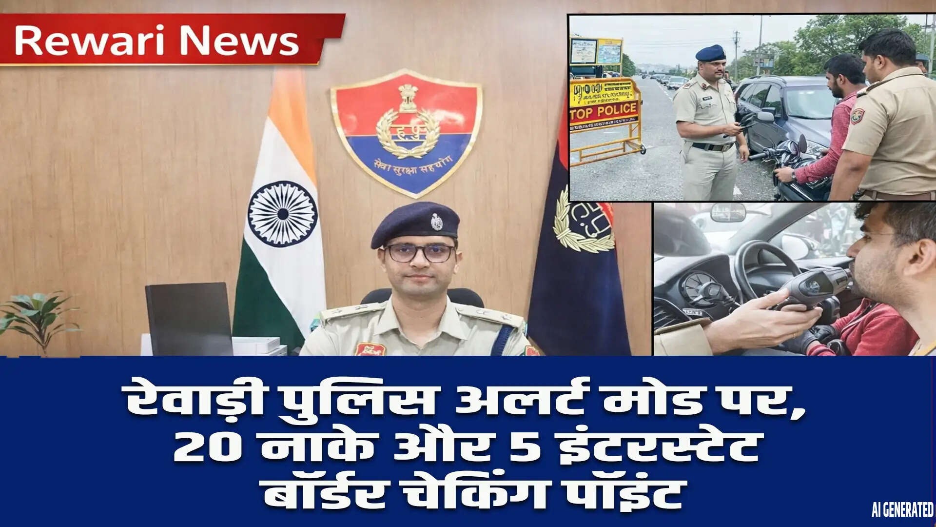 होली 2026: रेवाड़ी पुलिस की सुरक्षा तैयारियां, 20 नाके और 5 इंटरस्टेट चेकिंग पॉइंट