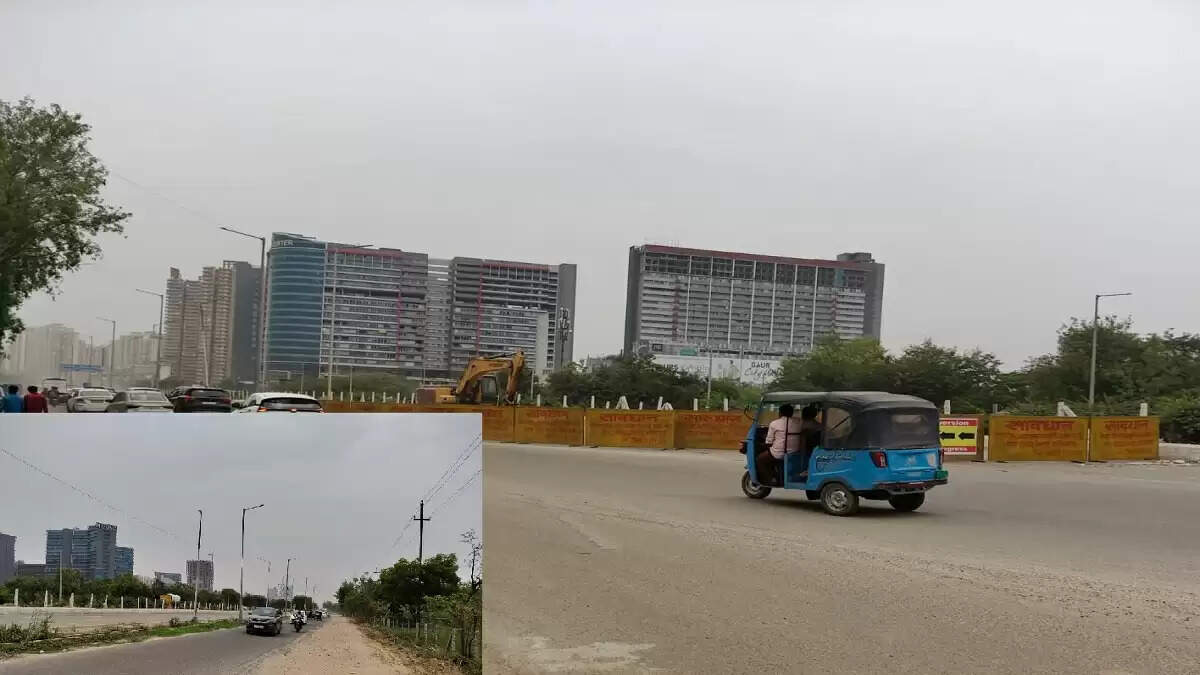 ग्रेटर नोएडा वेस्ट में अंडरपास निर्माण में तेजी, मेन रोड बंद