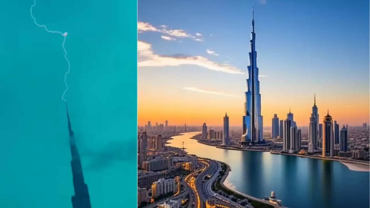 बुर्ज खलीफा पर बिजली गिरने का अद्भुत दृश्य वायरल