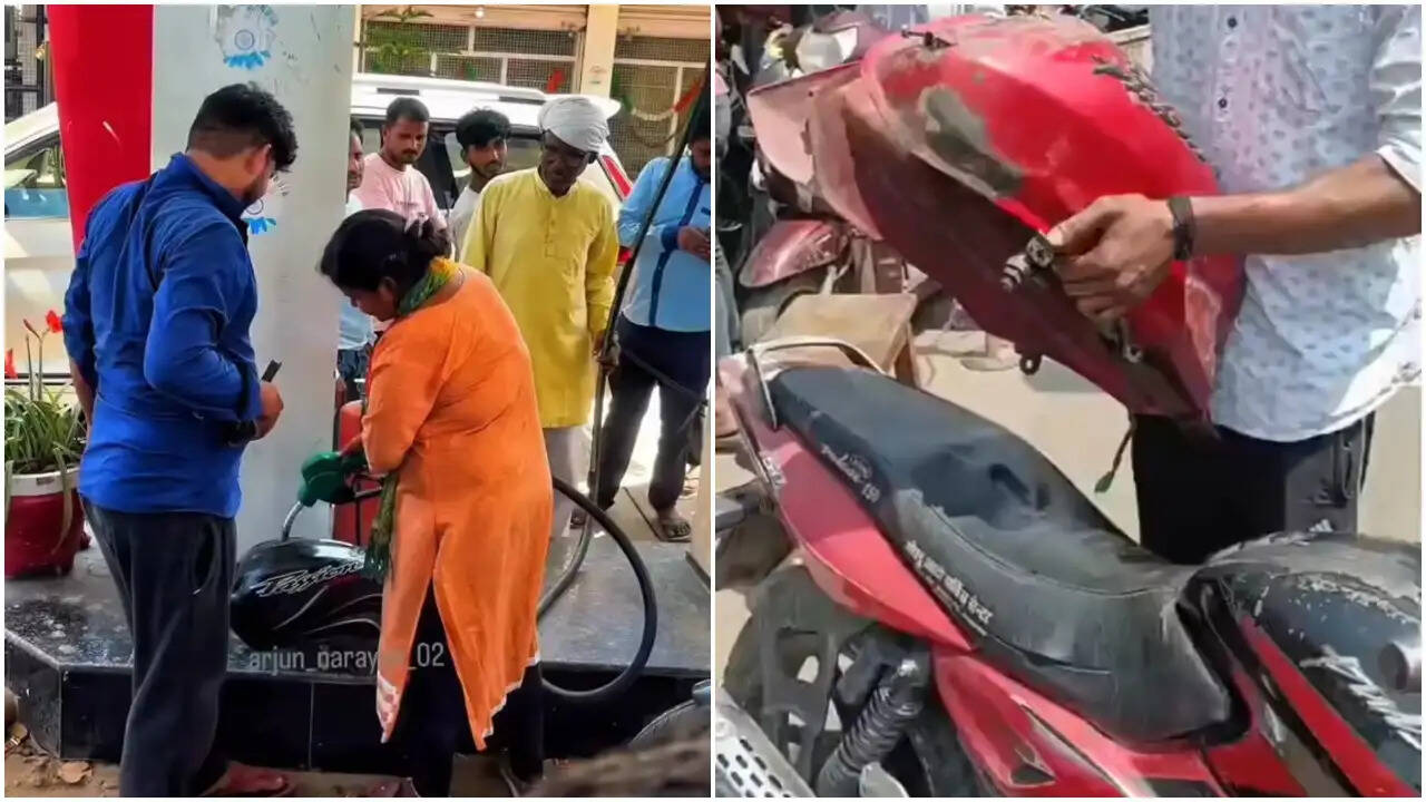 पेट्रोल की कमी की अफवाहों के बीच बढ़ती भीड़: लोग नए तरीके से कर रहे हैं पेट्रोल भरवाना