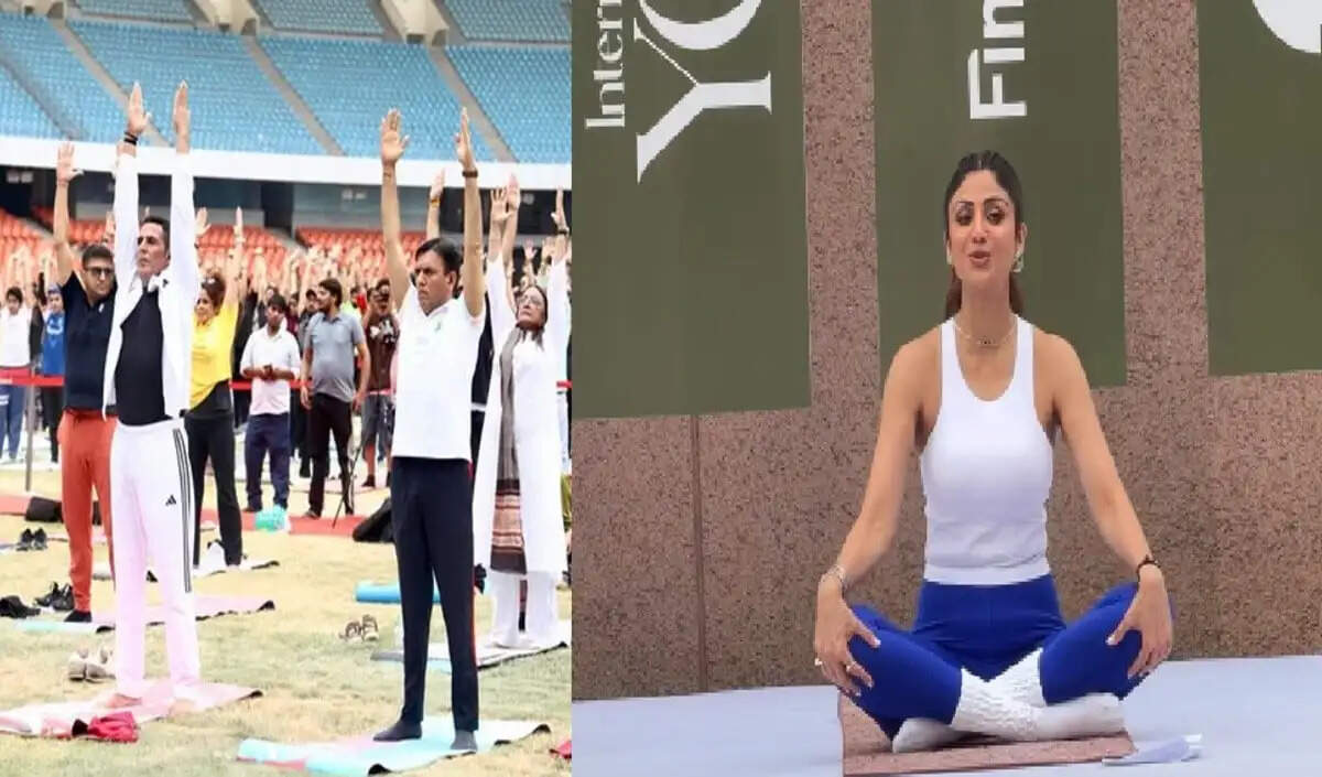 बॉलीवुड सितारों ने अंतरराष्ट्रीय योग दिवस पर किया योग