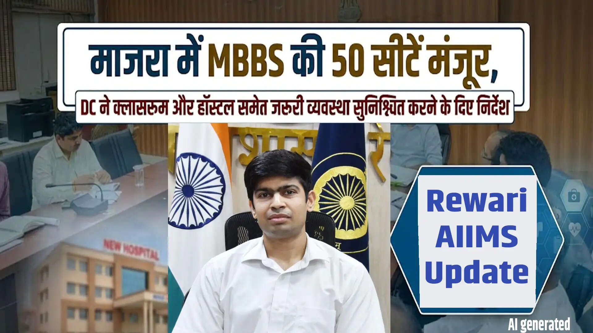 माजरा भालखी में AIIMS के लिए 50 MBBS सीटों की मंजूरी, डीसी ने आवश्यक व्यवस्थाओं पर जोर दिया