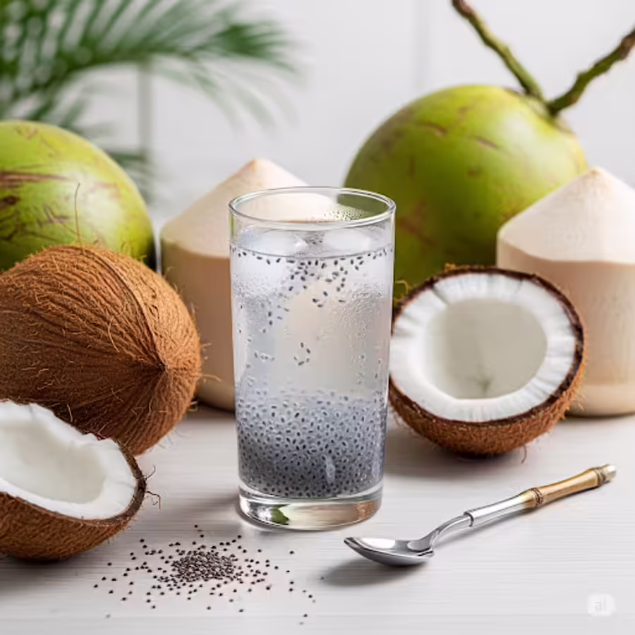 गर्मी में हाइड्रेशन के लिए लीची, चिया और नारियल पानी का अनोखा मिश्रण