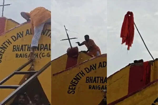 रायगढ़ में हनुमान मंदिर तोड़ने पर बजरंग दल का उग्र प्रदर्शन