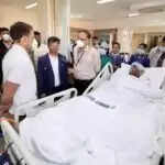 राहुल गांधी ने इंदौर में दूषित पानी से प्रभावित मरीजों से की मुलाकात