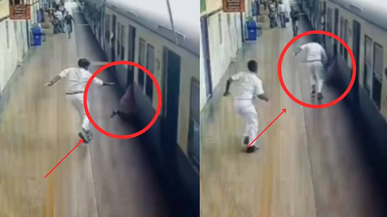 तमिलनाडु रेलवे स्टेशन पर बहादुरी से बचाई गई महिला यात्री की जान