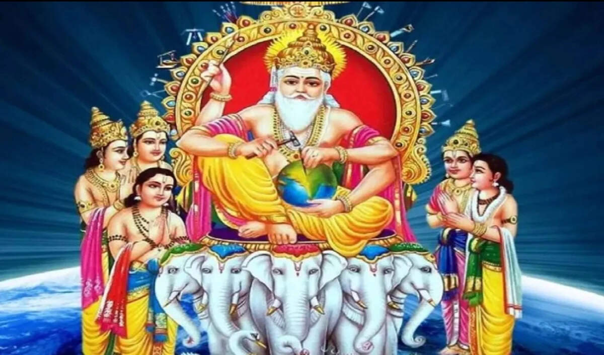 कन्या संक्रांति पर विश्वकर्मा पूजा: विधि और सामग्री