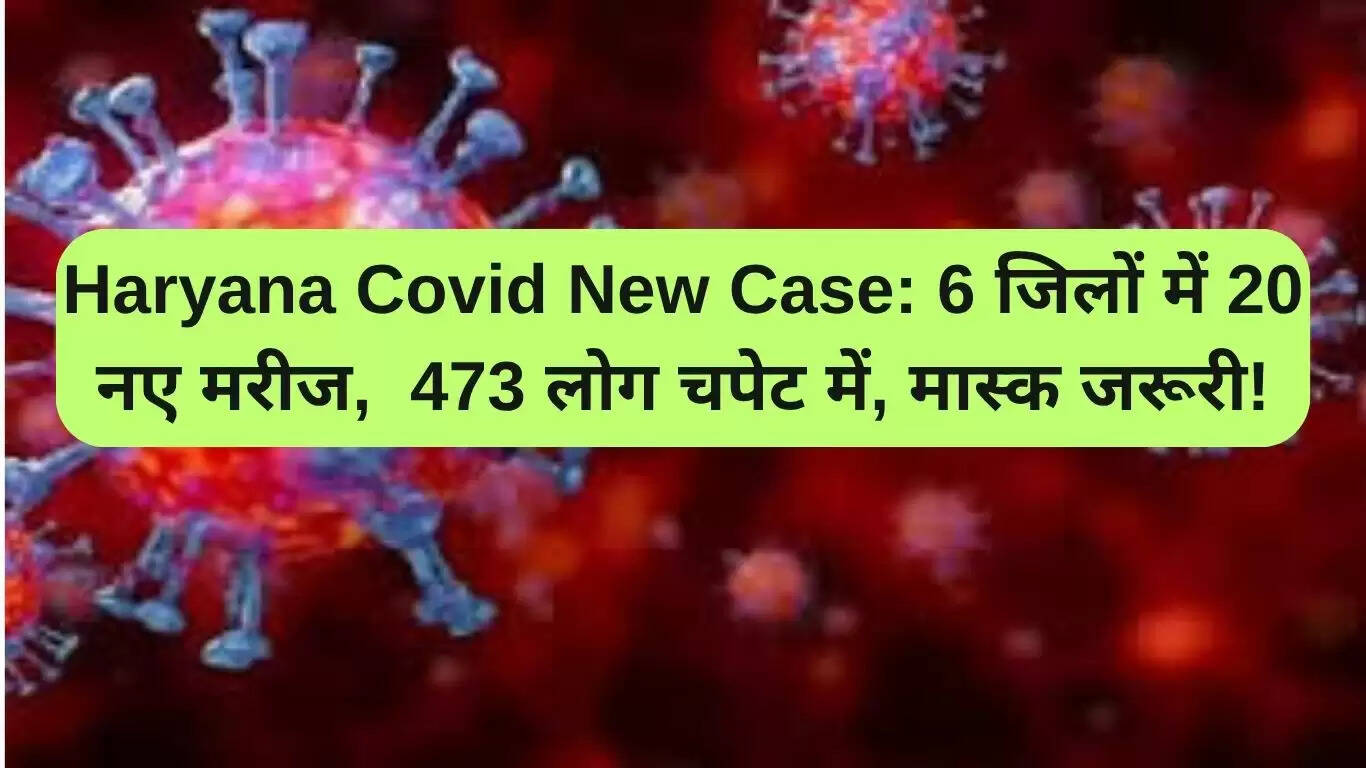 हरियाणा में कोरोना के नए मामले: 20 मरीजों की पुष्टि, मास्क अनिवार्य