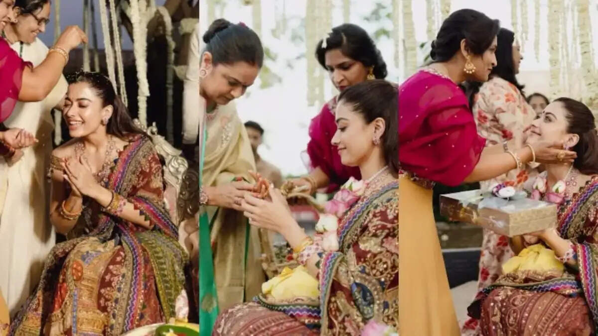 रश्मिका मंदाना की शादी: सास ने दी खानदानी चूड़ियाँ, वायरल हुईं तस्वीरें